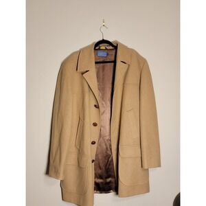 Pendleton Jacket Unisex Long Overcoat Virgin Wool‎ USA Top Coat Size 46